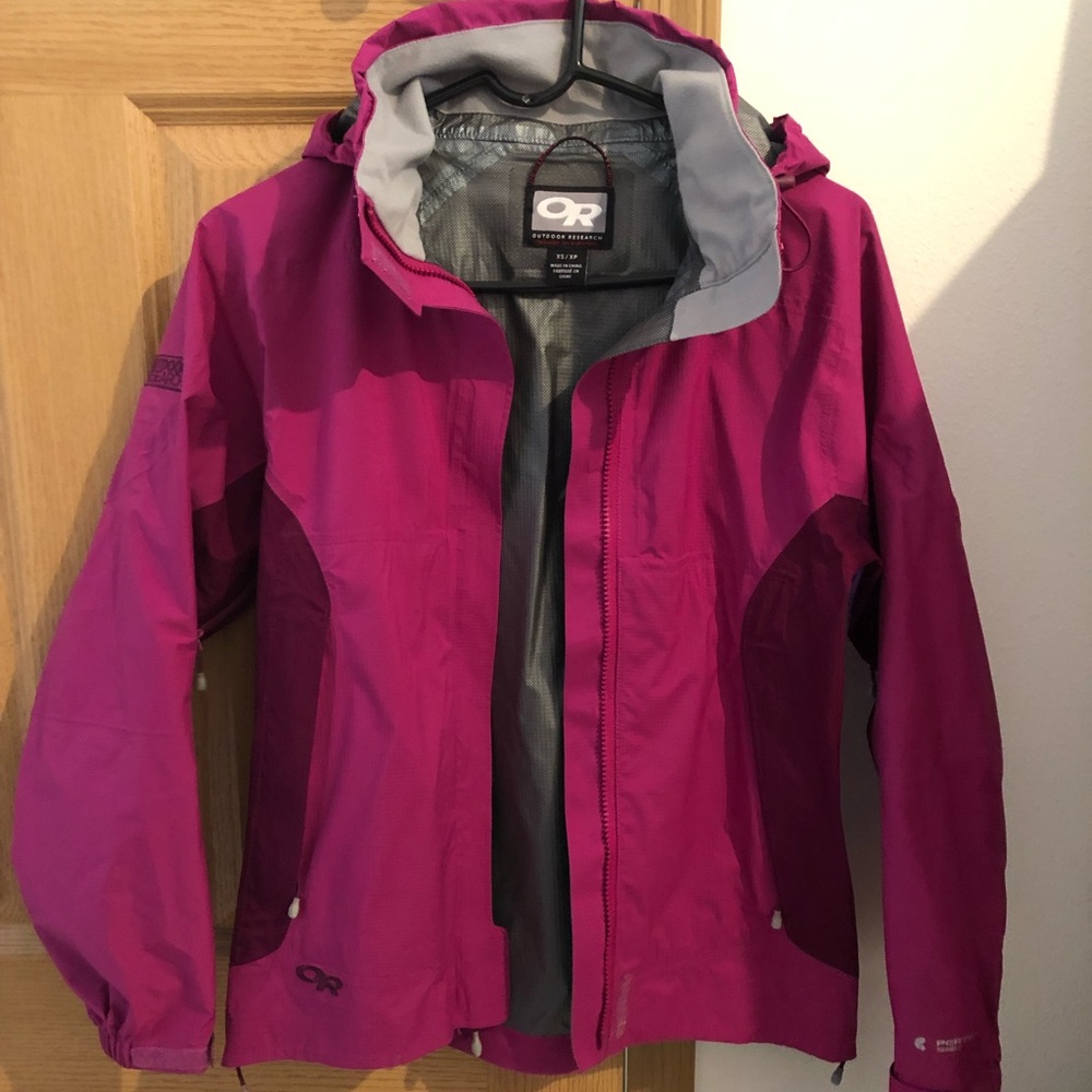 Outdoor research rain jacket